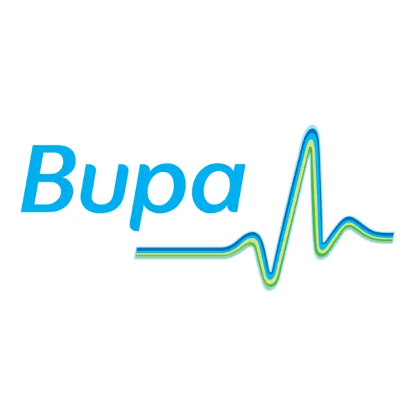 Bupa white logo
